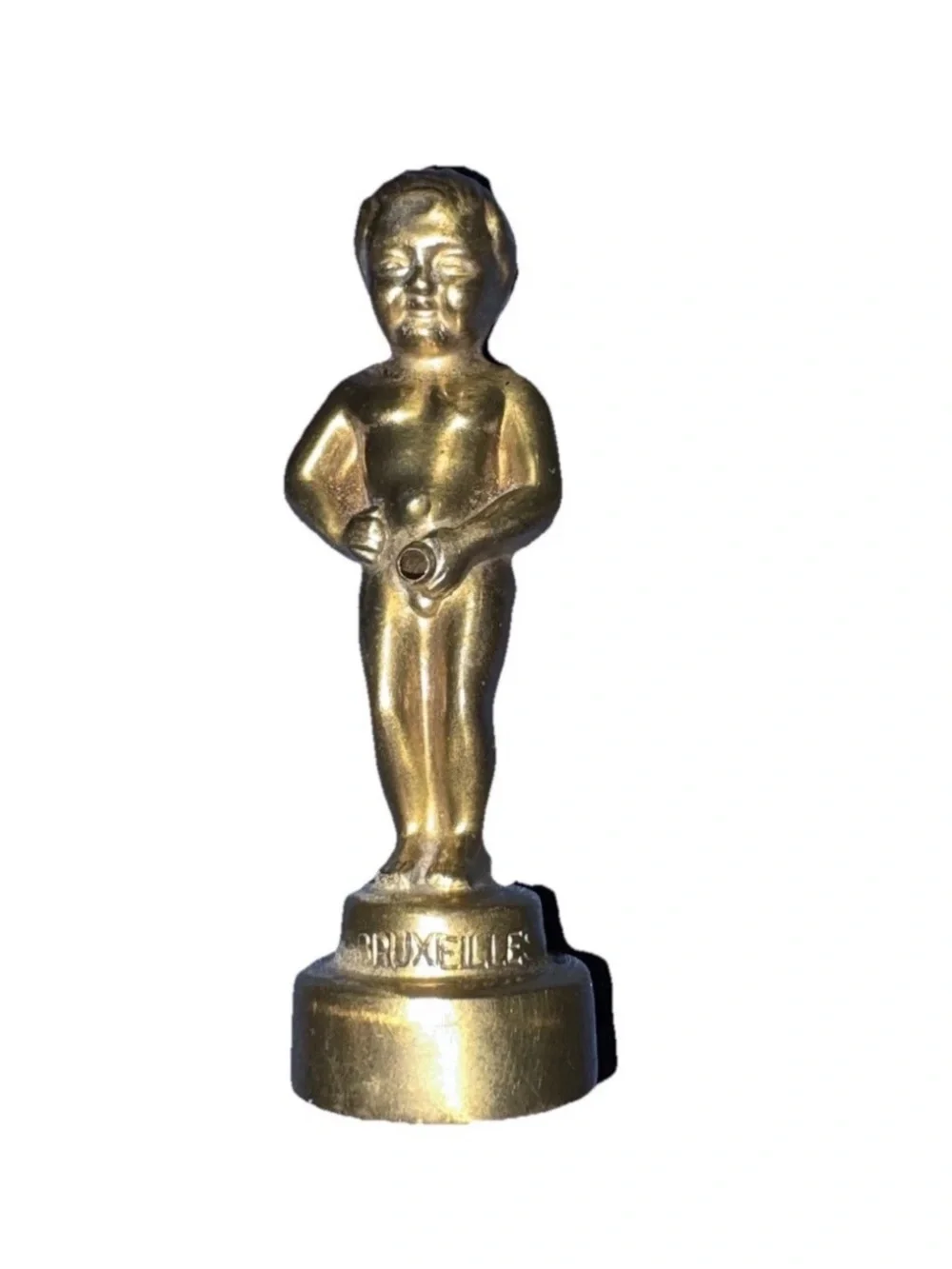 Vintage Brass Manneken Pis Brussels Corkscrew Souvenir 1950’s 3.25 Inches Tall